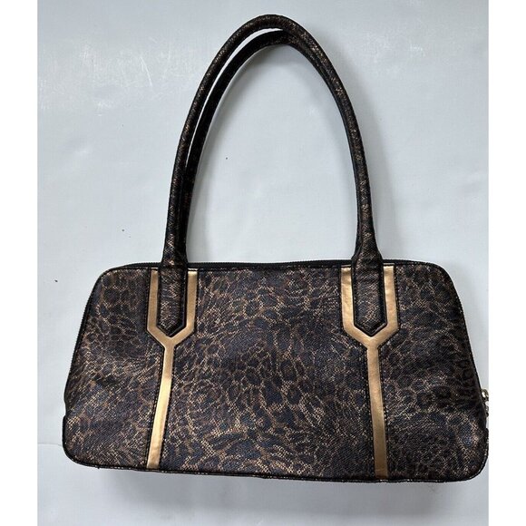 Hobo The Original Brown Leopard Cheetah Print Leather Purse Handbag Bag - Picture 13 of 13